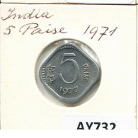 5 PAISE 1971 INDIEN INDIA Münze #AY732.D.A - India