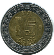 5 PESOS 1998 MEXIQUE MEXICO Pièce BIMETALLIC #AH517.5.F.A - Mexique