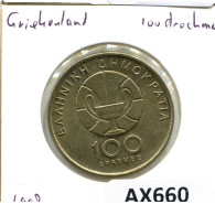 100 DRACHMES 1998 GREECE Coin #AX660.U.A - Grecia