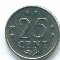 25 CENTS 1971 NIEDERLÄNDISCHE ANTILLEN Nickel Koloniale Münze #S11504.D.A - Netherlands Antilles