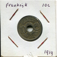 10 CENTIMES 1919 FRANCIA FRANCE Moneda #AM786.E.A - 10 Centimes