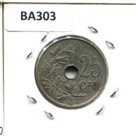 25 CENTIMES 1910 DUTCH Text BELGIEN BELGIUM Münze #BA303.D.A - 25 Cents