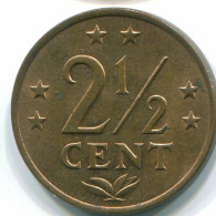 2 1/2 CENT 1971 NIEDERLÄNDISCHE ANTILLEN Bronze Koloniale Münze #S10500.D.A - Niederländische Antillen