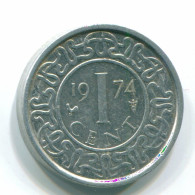 1 CENT 1974 SURINAME NÉERLANDAIS NETHERLANDS Aluminium Colonial Pièce #S11385.F.A - Suriname 1975 - ...