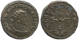 PROBUS ANTONINIANUS Antioch (Z / XXI) AD 281 CLEMENTIA TEMP #ANT1921.48.U.A - The Military Crisis (235 AD Tot 284 AD)
