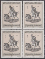 1969 , Mi 1307 ** (4) -  4er Block Postfrisch - 200 Jahre Albertina - Unused Stamps