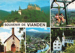 LUXEMBOURG - Vianden - Vallée De L'Our - Château - Hockelstour Et Le Pont - Télésiège - Chapelle - Carte Postale - Vianden