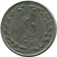 IRAN 20 IRR 1987 / 1366 Islamisch Münze #AK225.D.D.A - Irán