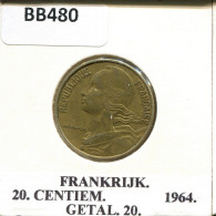 20 CENTIMES 1964 FRANCE Pièce #BB480.F.A - 20 Centimes