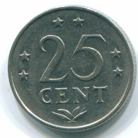 25 CENTS 1971 NIEDERLÄNDISCHE ANTILLEN Nickel Koloniale Münze #S11589.D.A - Niederländische Antillen