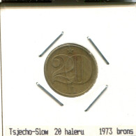 20 HALERU 1973 CHECOSLOVAQUIA CZECHOESLOVAQUIA SLOVAKIA Moneda #AS531.E.A - Checoslovaquia