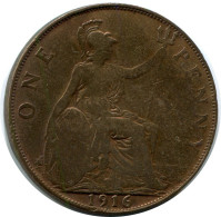 PENNY 1916 UK GRANDE-BRETAGNE GREAT BRITAIN Pièce #AZ807.F.A - D. 1 Penny