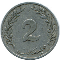 2 MILLIMES 1960 TÚNEZ TUNISIA Moneda #AP471.E.A - Tunisie