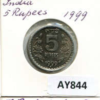 5 RUPEES 1999 INDIA Coin #AY844.U.A - Indien