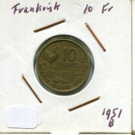 10 FRANCS 1951 B FRANCIA FRANCE Moneda #AM653.E.A - 10 Francs