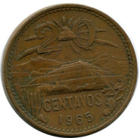 20 CENTAVOS 1965 MEXICO Coin #AH528.5.U.A - Mexiko