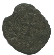 CRUSADER CROSS Authentic Original MEDIEVAL EUROPEAN Coin 0.6g/14mm #AC252.8.D.A - Other - Europe