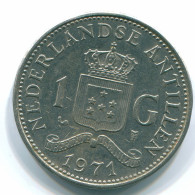 1 GULDEN 1971 ANTILLES NÉERLANDAISES Nickel Colonial Pièce #S11950.F.A - Nederlandse Antillen