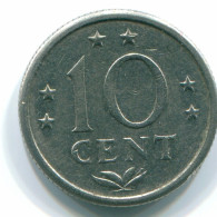 10 CENTS 1974 NETHERLANDS ANTILLES Nickel Colonial Coin #S13524.U.A - Antillas Neerlandesas
