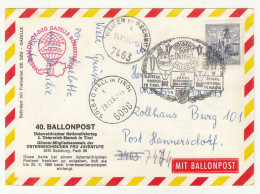 Austria 40. Ballonpostflug Postcard Posted 1968 B240510 - Sonstige (Luft)