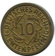 10 RENTENPFENNIG 1923 A GERMANY Coin #DB930.U.A - 10 Rentenpfennig & 10 Reichspfennig