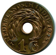 1 CENT 1945 INDIAS ORIENTALES DE LOS PAÍSES BAJOS Moneda #AZ110.E.A - Indie Olandesi