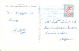 Cachet Colonie Inspection Académique Des Vosges école De La Mailleraye , Garçons , Rue Sery Le Havre Sur Carte - 1921-1960: Modern Period