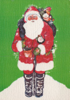 PAPÁ NOEL NAVIDAD Fiesta Vintage Tarjeta Postal CPSM #PAK810.A - Santa Claus