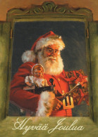 PÈRE NOËL NOËL Fêtes Voeux Vintage Carte Postale CPSM #PAK595.A - Santa Claus