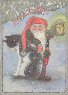 WEIHNACHTSMANN SANTA CLAUS TIERE WEIHNACHTSFERIEN Vintage Postkarte CPSM #PAK473.A - Santa Claus