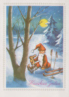 PAPÁ NOEL NAVIDAD Fiesta Vintage Tarjeta Postal CPSM #PAK399.A - Santa Claus