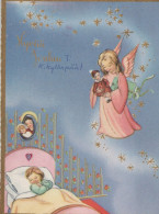 ANGE NOËL Vintage Carte Postale CPSM #PAH113.A - Angels