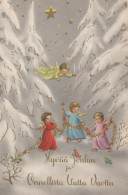 ENGEL WEIHNACHTSFERIEN Vintage Ansichtskarte Postkarte CPSMPF #PAG846.A - Anges