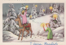 ANGEL CHRISTMAS Holidays Vintage Postcard CPSMPF #PAG723.A - Engel