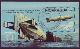 Amérique - Nicaragua - BLF 1984 - 75° Anniversario De La Primera Linea Aera Del Mundo - DELAG -  7489 - Nicaragua