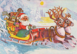 SANTA CLAUS Happy New Year Christmas Vintage Postcard CPSM #PBL553.A - Kerstman
