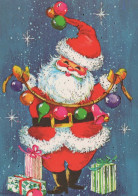 PAPÁ NOEL Feliz Año Navidad Vintage Tarjeta Postal CPSM #PBL374.A - Santa Claus