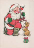 BABBO NATALE Buon Anno Natale Vintage Cartolina CPSM #PBL315.A - Santa Claus