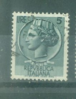 ITALIE - N°648 Oblitéré - Série Courante. Monnaie Syracusaine. - 1946-60: Afgestempeld