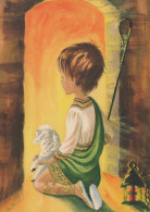 BAMBINO Scena Paesaggio Gesù Bambino Vintage Cartolina CPSM #PBB534.A - Scènes & Paysages