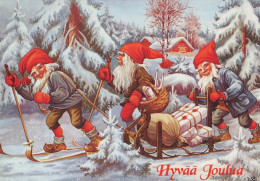 WEIHNACHTSMANN SANTA CLAUS Neujahr Weihnachten GNOME Vintage Ansichtskarte Postkarte CPSM #PBA695.A - Santa Claus
