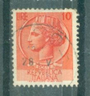 ITALIE - N°649 Oblitéré - Série Courante. Monnaie Syracusaine. - 1946-60: Gebraucht