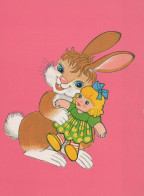 CONIGLIO Animale Vintage Cartolina CPSM #PBR136.A - Autres & Non Classés