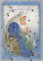Virgen María Virgen Niño JESÚS Religión Vintage Tarjeta Postal CPSM #PBQ049.A - Vierge Marie & Madones