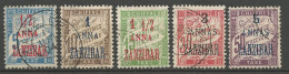 ZANZIBAR TAXE  N° 1 à 5  OBL / Used - Other & Unclassified