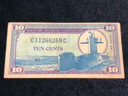 South Viet Nam MILITARY ,Banknotes Of Vietnam-P-M76 Schwan-912 10 Cents, Series 681(1969-1970)VF -1pcs Good Quality-rare - Vietnam