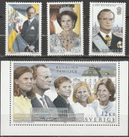 Schweden 1993 Mi-Nr.1793 - 1796 ** Postfrisch Die Königliche Familie 20 Jahre Regentschaft ( D 5086 ) - Ongebruikt