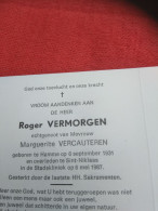 Doodsprentje Roger Vermorgen / Hamme 5/9/1931 Sint Niklaas 6/5/1987 ( Marguerite Vercauteren ) - Religione & Esoterismo