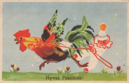 EASTER CHILDREN EGG Vintage Postcard CPA #PKE216.A - Pâques