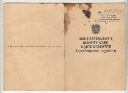 Austria 1955 - Identitätsausweis - Identity Card - Carte D'identité B240510 - Steuermarken